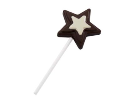 Lizak z czekolady w kształcie gwiazdki Wedel