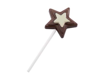 Lizak z czekolady w kształcie gwiazdki Wedel