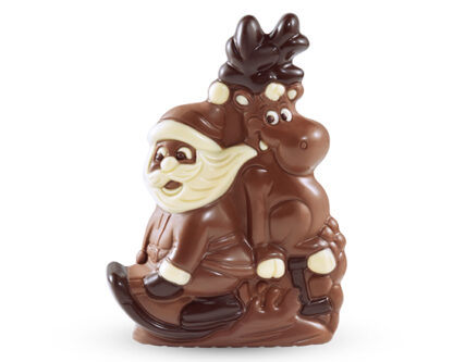 Figurka Mikołaj z Reniferem z czekolady Wedel