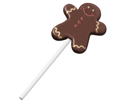 Lizak z czekolady w świątecznym kształcie Wedel