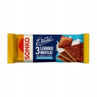 3 Lekkie wafelki w czekoladzie mocno mlecznej 36 g