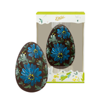 Jajko malowane „Kwiaty” z czekolady gorzkiej z dekoracją 230 g