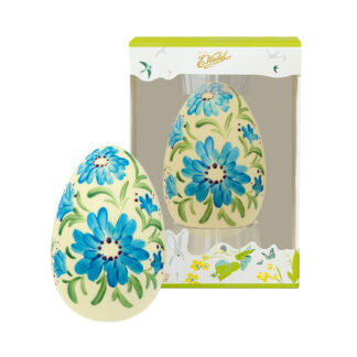 Jajko malowane „Kwiaty” z czekolady białej z dekoracją 230 g