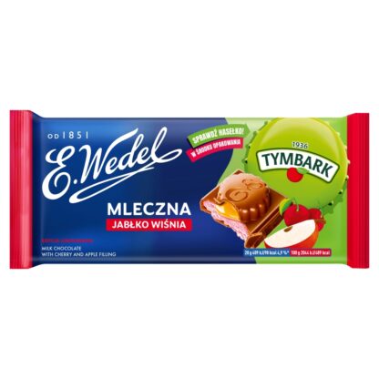 Czekolada Mleczna z nadz. jabłkowym i wiśniowym 100 g E.Wedel