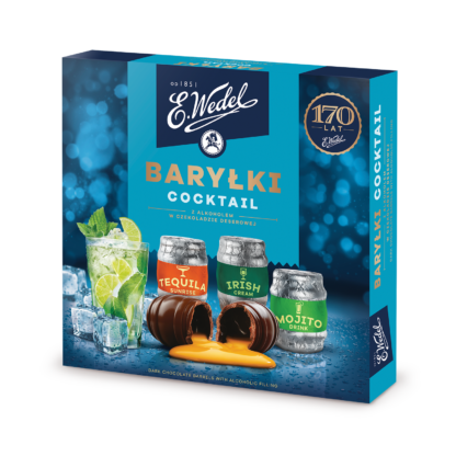 Baryłki Cocktail w czekoladzie deserowej 200 g E.Wedel