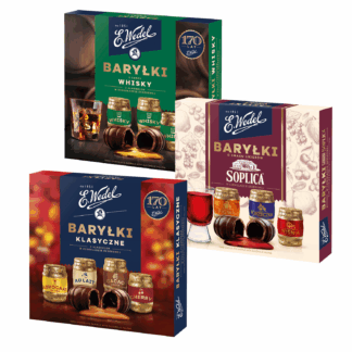 Baryłki czekoladki z alkoholem - zestaw mix 3 smaków