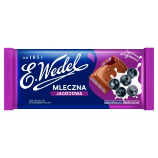Czekolada Mleczna z nadzieniem Jagodowym 100 g E.Wedel