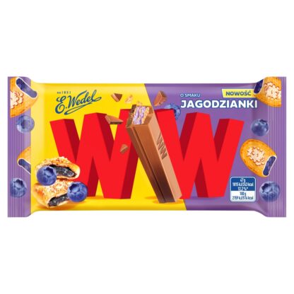 Wafelki WW E.Wedel Jagodzianka w czekoladzie mlecznej - baton 47 g