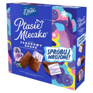 Ptasie Mleczko® Jagodowy Shake w czekoladzie mlecznej 340 g