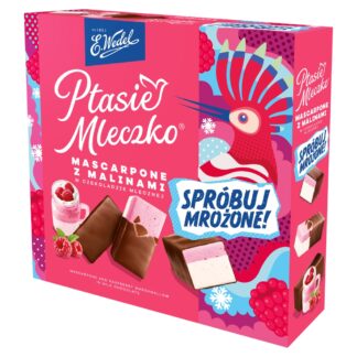 Ptasie Mleczko® Mascarpone z malinami w czekoladzie mlecznej 340 g