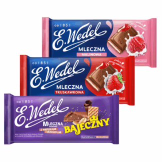 E.Wedel Czekolada mleczna z nadzieniem - mix 3 smaków