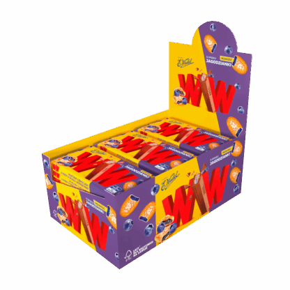 24 x Wafel WW E.Wedel Jagodzianka w czekoladzie mlecznej - baton 47 g