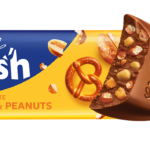 E. Wedel Crush Baton z czekolady mlecznej z solonymi precelkami i karmelizowanymi orzeszkami 25 g