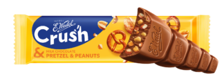 E. Wedel Crush Baton z czekolady mlecznej z solonymi precelkami i karmelizowanymi orzeszkami 25 g