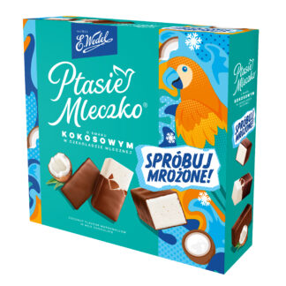 Ptasie Mleczko Kokosowe E.Wedel – pianka w czekoladzie mlecznej 340g