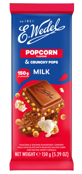 Czekolada mleczna & solona kukurydza i chrupki E.Wedel 150 g