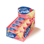 25 x E. Wedel Crush Baton z białej czekolady z kawałkami migdałów i malin i chrupkami 25 g