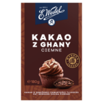 Kakao Ciemne z Ghany o obniżonej zawartości tłuszczu E.Wedel 180 g