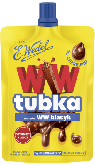 Czekotubka krem orzechowy o smaku WW klasyk 50 g E.Wedel