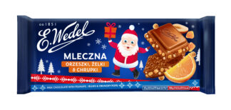 Czekolada mleczna z chrupkami i żelkami pomarańczowymi 90g