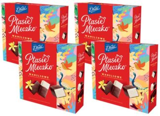 4 szt. – Ptasie Mleczko Waniliowe E.Wedel – pianka w czekoladzie deserowej